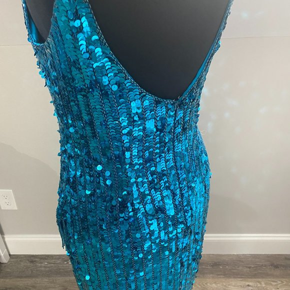 Vintage Nadine 90's 100% Silk & Hand Beaded Cocktail dress - Picture 6 of 13